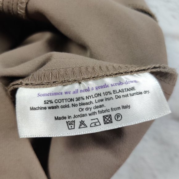 M.M. LaFleur Foster High Rise Dress Slacks Pants Tan Slim Fit Stretch size 4 - Picture 4 of 8